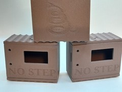 Meshtastic Heltec V3 node case Holds 2000mah batt holds 3D printed BROWN