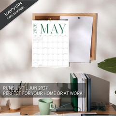 Wall Calendar 2026-2027, JAN 2026-JUNE 2027 14.5×11.5 In, Colourful-BigLetter