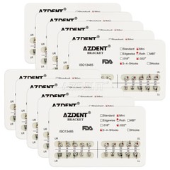 AZDENT 10X Dental Orthodontic Brackets Braces MINI Roth Slot.022 Hooks 345 Metal