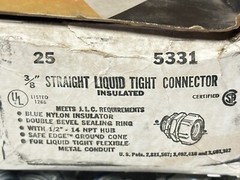 LOT OF 13 NEW THOMAS & BETTS 5331 LIQUID-TIGHT FLEX-METAL CONDUIT CONNECTOR 3/8″