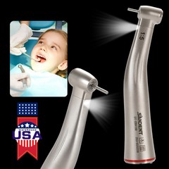 SANDENT 1:5 Increasing LED Fiber Optic Contra Angle Handpiece Red Standard Head
