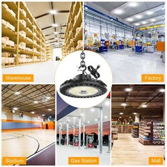 8PACK US PLUG Led UFO Warehouse High Bay Light 200W 30000LM AC100-277V Dimmable