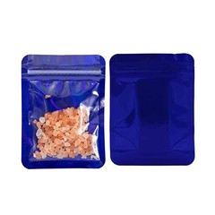 100/200/500 Metallic Blue with Clear Window Flat Resealable QuickQlick Bags