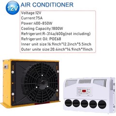 12V 12000 BTU Truck Cab Air Conditioner Split AC For Semi Trucks Bus RV Caravan