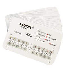 10 Packs Brackets Metálicos de Ortodoncia Dental Mini Roth .022 Ganchos 3 AZDENT