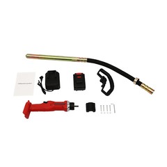 21V Cordless Concrete Vibrator 3000-6000 RPM Handheld Battery Powered Red