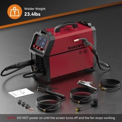 ARCCAPTAIN MIG250 250Amp 6-in-1 MIG Welder 110/220V Digital Synergic LED Display