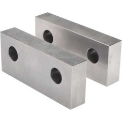 1 Pair Gibraltar Soft Steel Fixed 4″ Vise Jaws, Flat/No Step, 3/4″ Thick