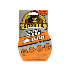 Gorilla Crystal Clear Tape – 1.88″ x 27 ft Roll, Strong Adhesion