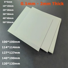 0.1mm-2mm Thick Aluminum Nitride Ceramic Sheet Heat Sink Pads ALN Ceramic Gasket