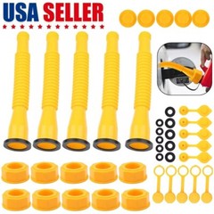 5x Replacement Gas Can Spout Nozzle Vent Kit for Plastic Gas Cans Old Style Cap