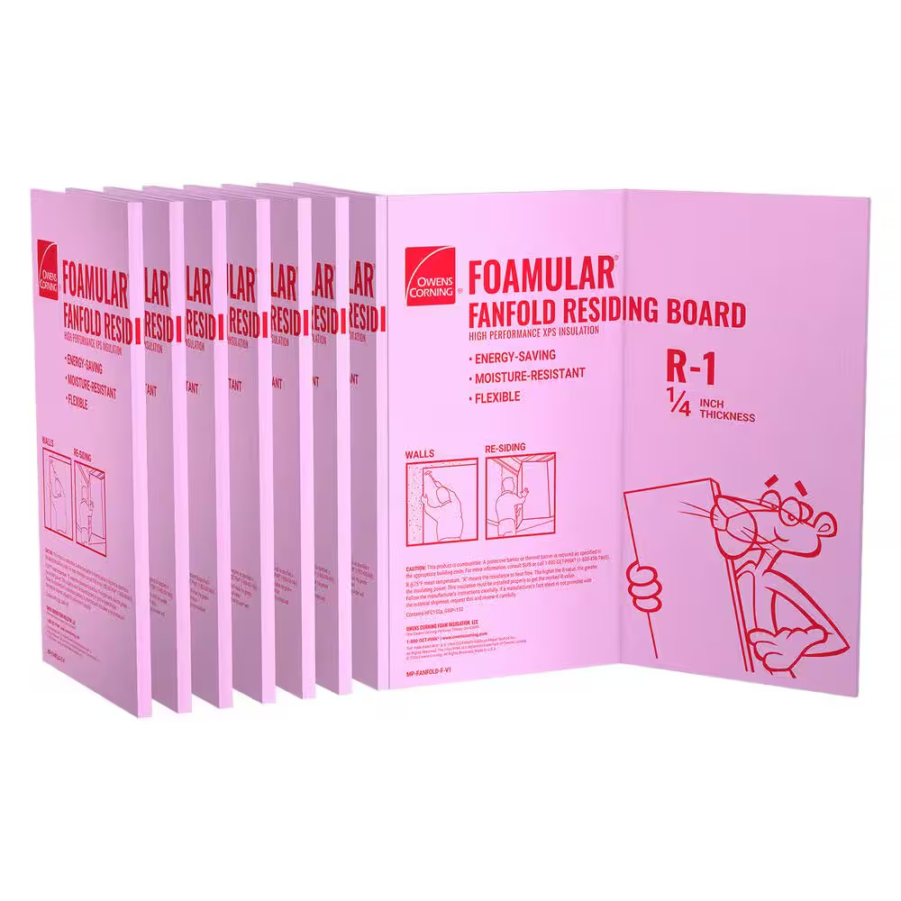 FOAMULAR 1/4 In. X 4 Ft. X 50 Ft. R-1 Fanfold Rigid Foam Board Insulation Sheath