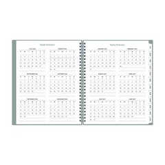 Blue Sky 7″x9″ 2026-2027 Hybrid Work Planner Solid Clary Sage Safety Wirebound