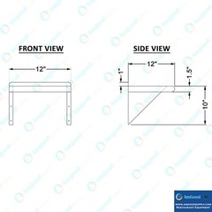 12 in. x 12 in. Stainless Steel Wall Shelf