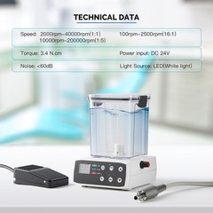 Motor quirúrgico sin cepillo eléctrico de LED dental con sistema suministro agua
