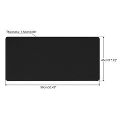 35″x18″ Desk Mat Protector, PVC Non-Slip Mouse Pad Mat, Black