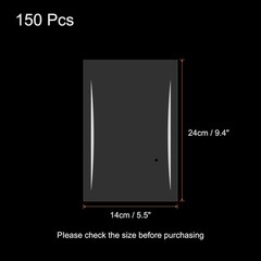 uxcell 150 Pcs Heat Shrink Wrap Bags, 6″ x 9″ POF 14 x 24 cm/6″ x 9″, clear