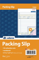 Packing Slip Book, 3-Part, Carbonless, 5-9/16 X 7-5/16 Inches, 50 Sets