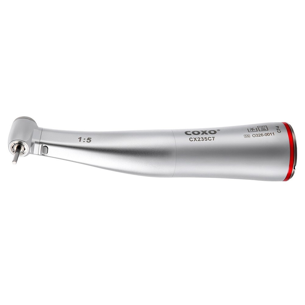 COXO 1:5 Contra Dental Head Handpiece Speed Electric W/Fiber Spray FG bur Inner