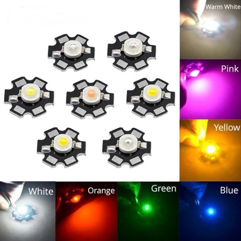 3W High Power LED Chip Light Beads White Warm red green UV IR emitting diode