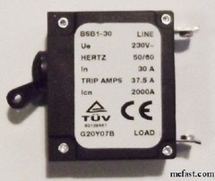 30 A Generator Circuit Breaker 37.5 Trip amps