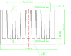 Aluminium Heatsink SK121-160SA Electronics / Extruded Heat Sink Cooling Block