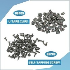 160Pcs Automotive U Clip with Self Tapping Screw in Low Carbon Material for Auto