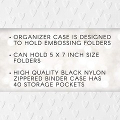 Organizer Case for 5×7-Inch Embossing Folders, Zippered