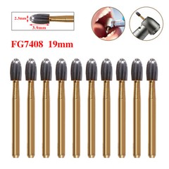 10/20Pcs Dental Tungsten Carbide Bur Trimming and Finishing Egg Football FG7408