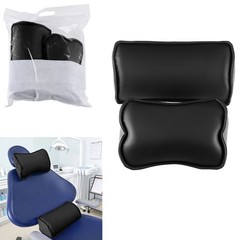 Dental Chair Accessories Headrest and Lumbar Support Pillows Memory Foam Black