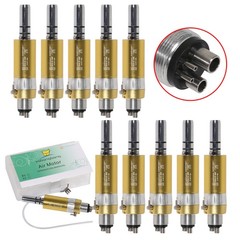 10x Air Motor E-type 4Holes Slow Low Dental Speed Handpiece External Water Spray