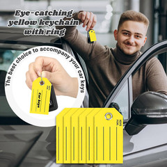XUWAIDSGN 250 Pcs Yellow Key Tags with Labels and Rings: 1.38 X 2.76 Inches, 250