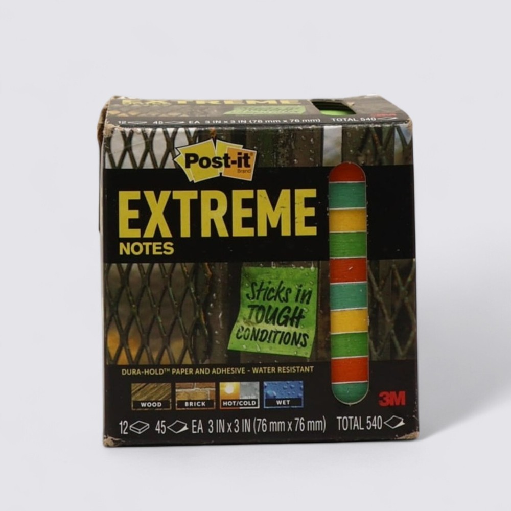 Post-it Extreme Water-Resistant Self-Stick Notes Multi-Color 3