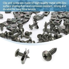 160Pcs Automotive U Clip with Self Tapping Screw in Low Carbon Material for Auto