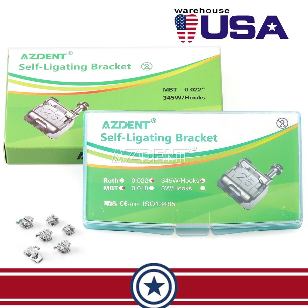Dental Orthodontic Self-Ligating Bracket Braces Mini MBT.022 Spherical Hooks
