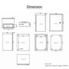 VEVOR 16″ x 12″ x 10″ Stainless Steel Electrical Enclosure IP66 Wall Mount Box