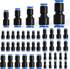 Quick Connect Air Hose Fittings,5 Size Push to Connect Fittings,1/8″,1/4″,5/16″
