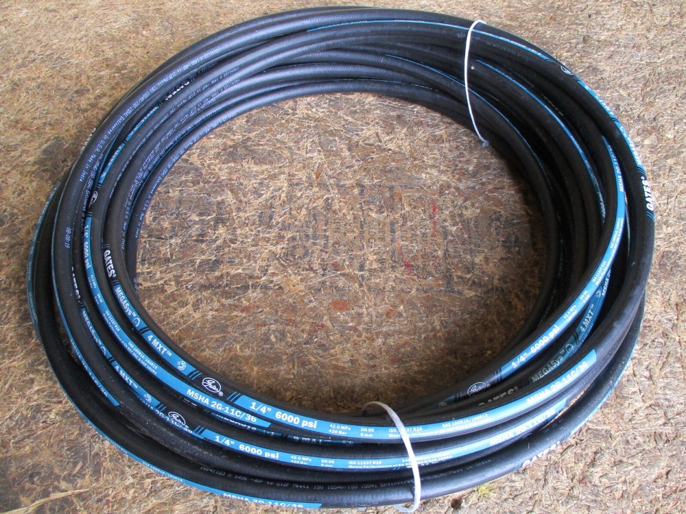 GATES HYDRAULIC HOSE 4MXT 1/4″ 100′ FEET TWO WIRE HOSE SAE 100R16 6000 PSI