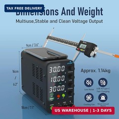 DC Power Supply Variable, 0-32V 0-10A Switching Bench Power Supply with 20W USB