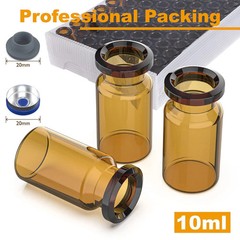 100/500/1000Pcs 10ml Clear Vials Headspace Vials Amber Glass Sample Vials w/ Cap