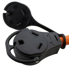 30A Piggy-Back TT-30 Plug to NEMA 5-20 Household Connector Adapter by AC WORKS®