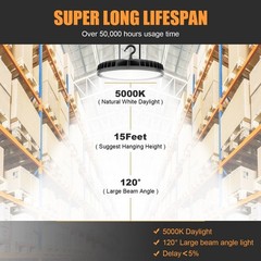 240 Watts High Bay LED light Warehouse Commercial Lighting Dimmable AC 100-277V
