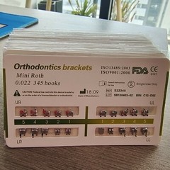 10 Packs Dental Orthodontic Metal Brackets Braces Mini Roth.022 Hooks 345 CE