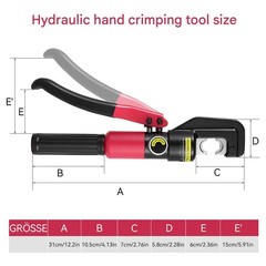 8T Hydraulic Wire Crimper Crimping Tool Battery Cable Lug Terminal W/8 Dies