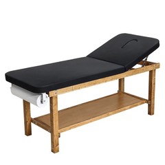 Uimoso Wooden Medical Exam Table with Adjustable Backrest for Clinical Use
