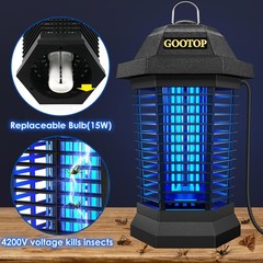 Gootop Bug Zapper Outdoor Mosquito Zapper 3 Prong Plug In Electric Fly Zapper