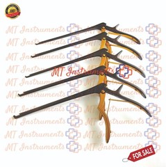 Kerrison Rongeurs 1mm to 5mm Set 8” Titanium Nitride Black & Gold Coated German