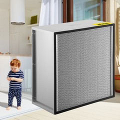 VEVOR HEPA Filter Replacement Pleated Air Filter 24x24x11.5in Galvanized Frame