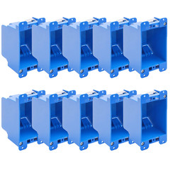 100 Pack 1-Gang Old Work Switch/Outlet Box 14 Cu In ETL Plastic 2.25×4.30×2.75″