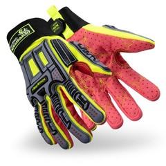 (2)Rig Lizard Hi-Vis Yellow/Gray HPPE/Steel A6 Cut Level Sz XXXL 2028X-XXXL (12)